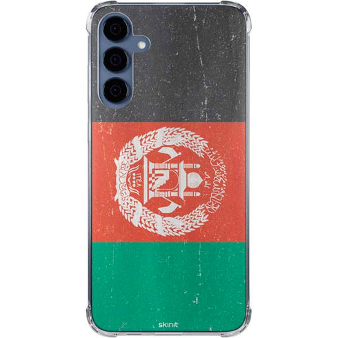Afghanistan Flag Distressed Galaxy S24 Clear Case